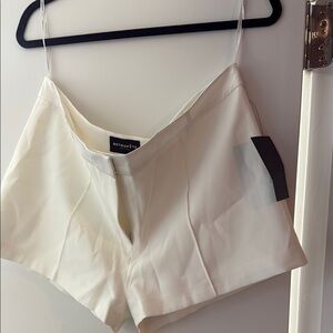 White High-Waisted Shorts